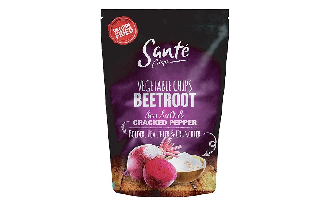Sante Crisps Vegetable Chips, Beetroot Sea Salt & Cracked Pepper   Pack  50 grams
